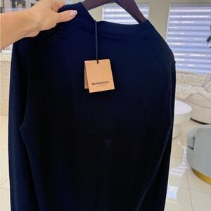Burberry Navy Blue Knit Top